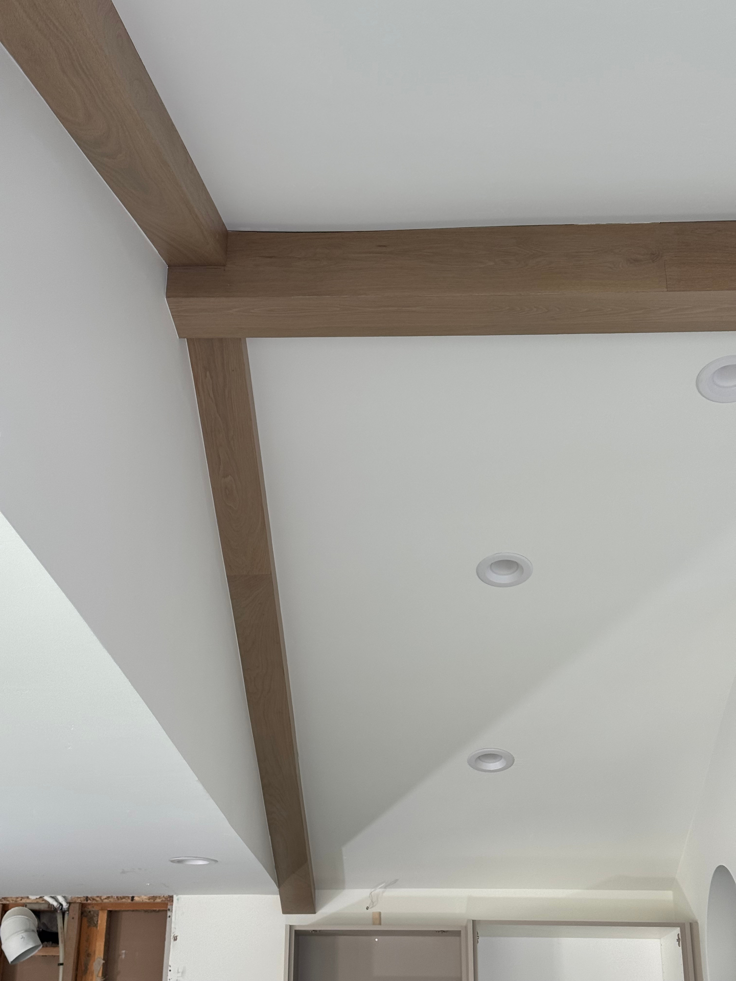 White Oak Faux Beam Ceiling