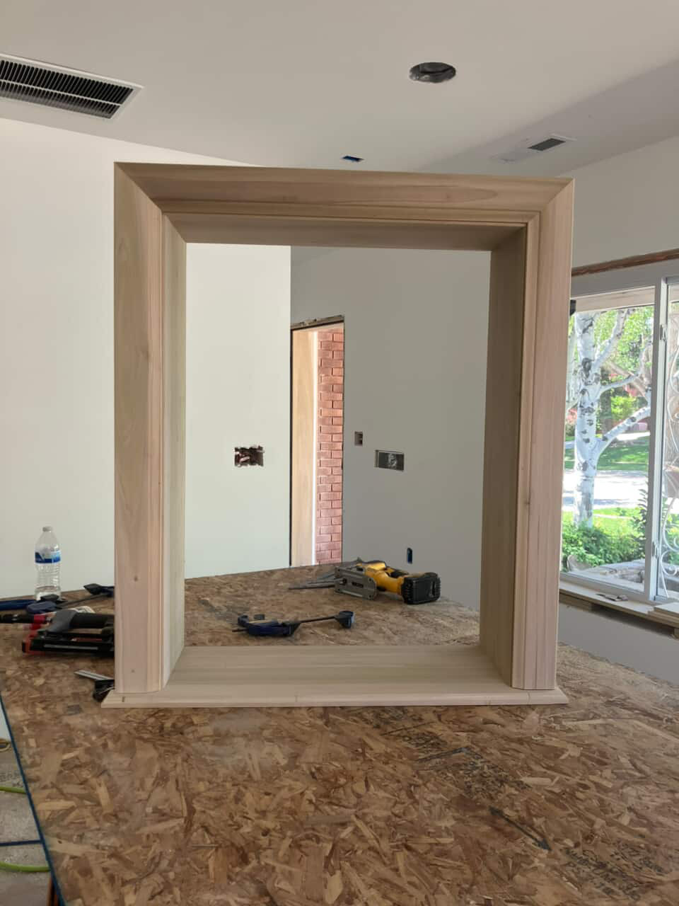 Oak Cased Wall Opening