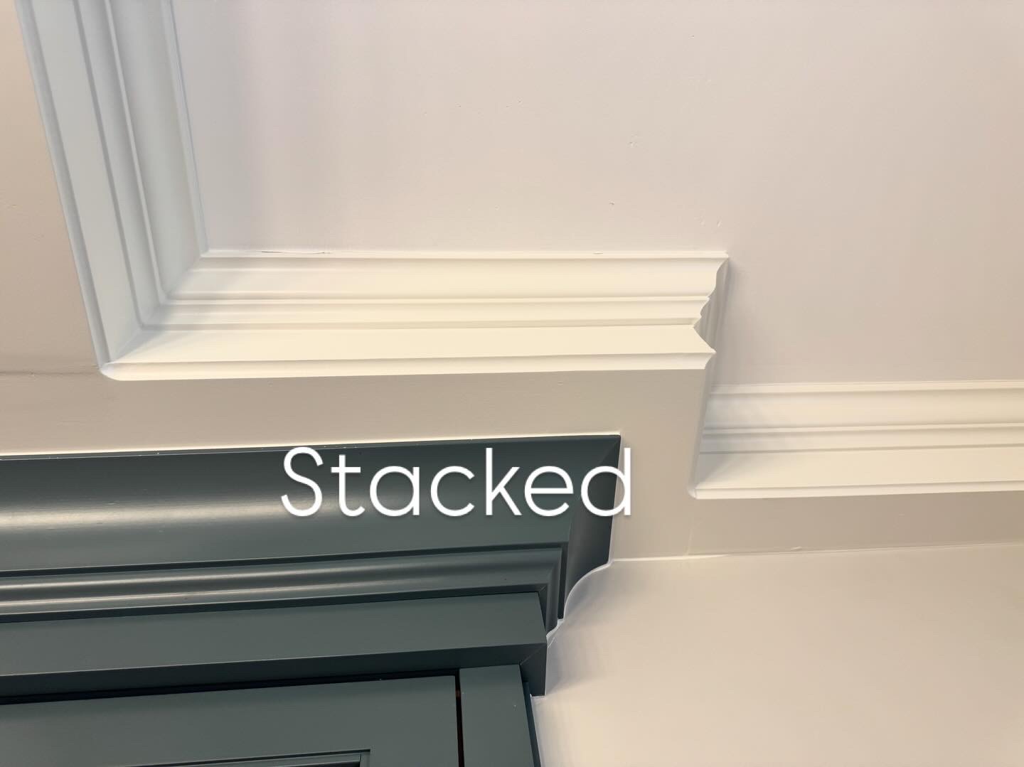 Stacked Crown & Two-Tone Cabinetry